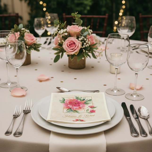 Lovely Rose garden budget  wedding Napkin (Creator Uploaded)