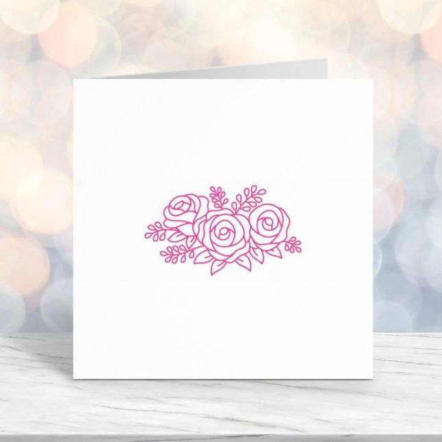 Lovely Rose Posy Self-inking Stamp (Creator Uploaded)
