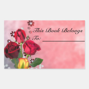 Lovely Roses Book Label