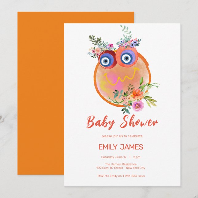Lovely Save the Planet Baby Shower Invi Invitation (Front/Back)