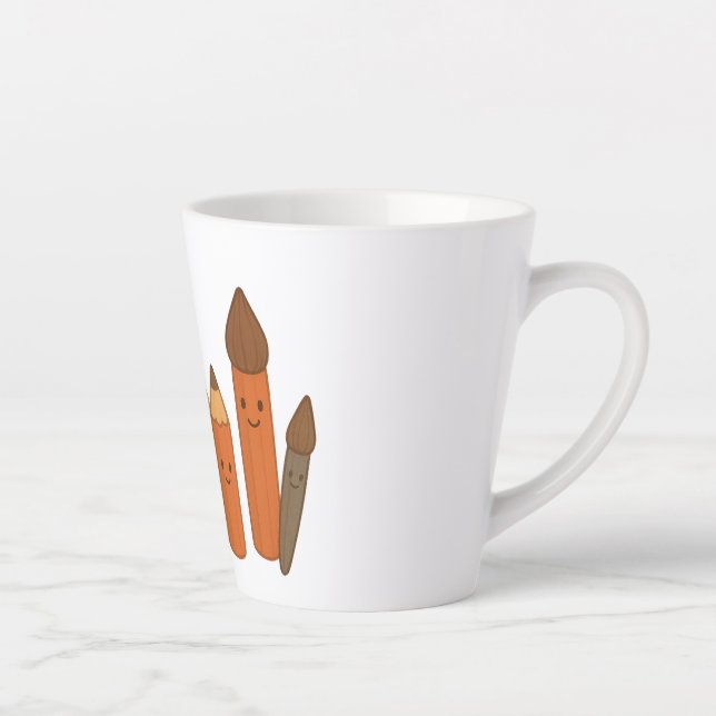 Lovely School Tools – Cute Transparent Latte Mug (Right)