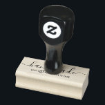 lovely script handmade business rubber stamp<br><div class="desc">modern elegant design with lovely script typography</div>