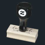 lovely script handmade business rubber stamp<br><div class="desc">modern elegant design with lovely script typography</div>