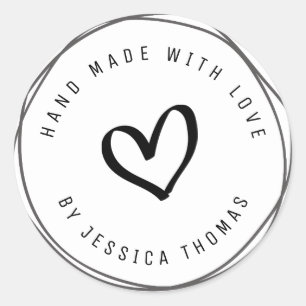lovely script Handmade business Sticker