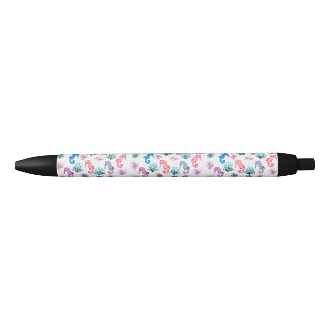 Lovely Seahorses Black Ink Pen (Front)