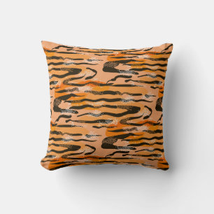 Lovely seamless tiger pattern,peach colour cushion