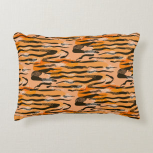 Lovely seamless tiger pattern,peach colour decorative cushion