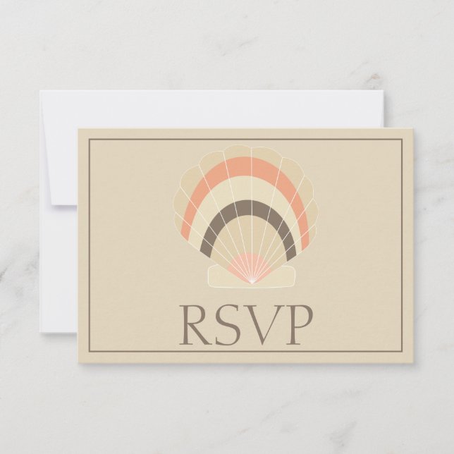 Lovely Seashell Response RSVP (Front)