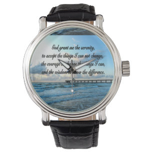 LOVELY SERENITY PRAYER OCEAN AND WAVES PHOTO WATCH