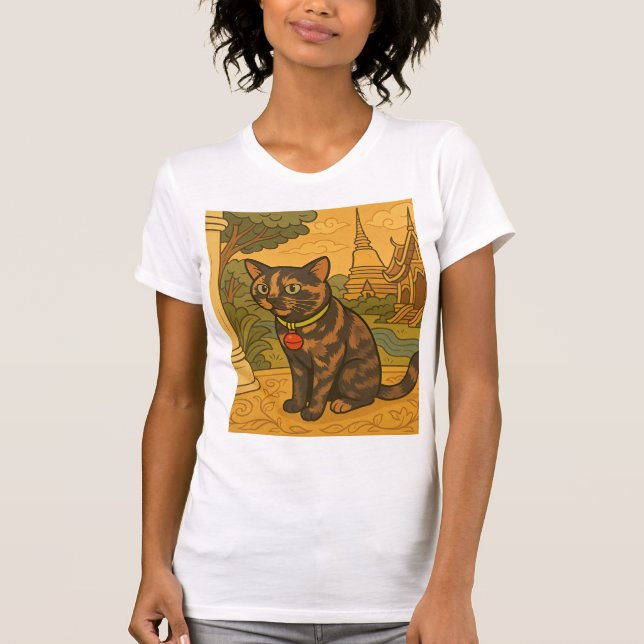 Lovely Siam Cat T-shirt for Women (Front)