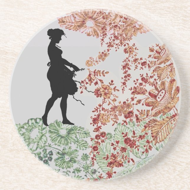 Lovely Silhouette Girl Coaster (Front)