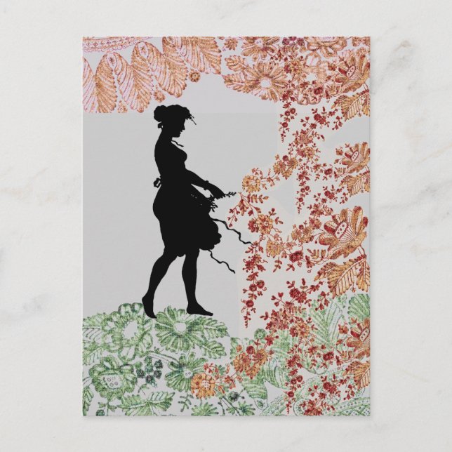 Lovely Silhouette Girl Postcard (Front)