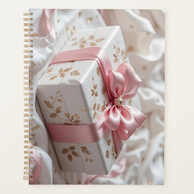 lovely silk pink gift box planner (Front)