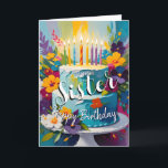 Lovely sister happy birthday cake birthday card<br><div class="desc">Designed by The Arty Apples Limited




generativecontent</div>