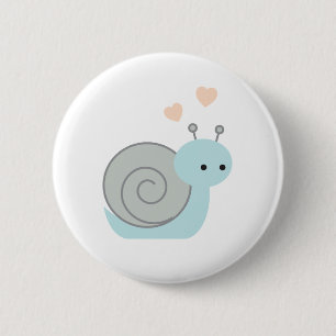 Lovely Snail 6 Cm Round Badge
