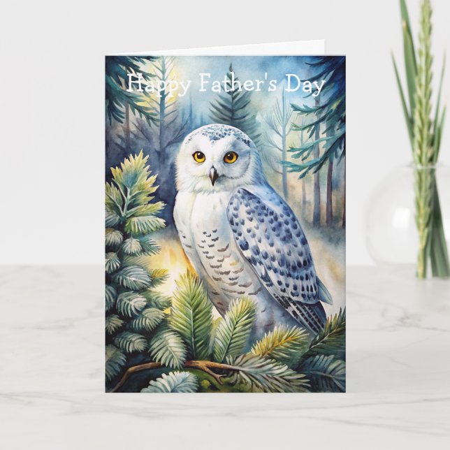 Lovely Snowy Owl Card (Front)