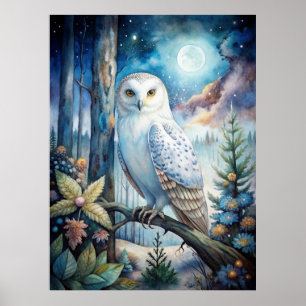 Lovely Snowy Owl Poster