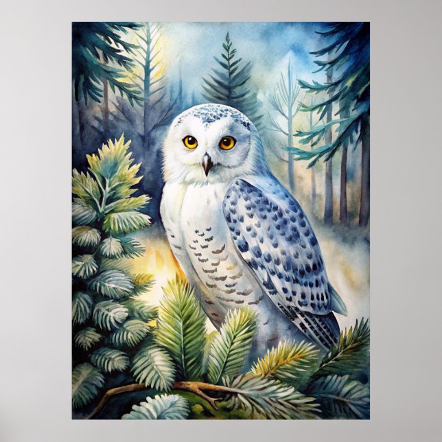 Lovely Snowy Owl Poster (Front)