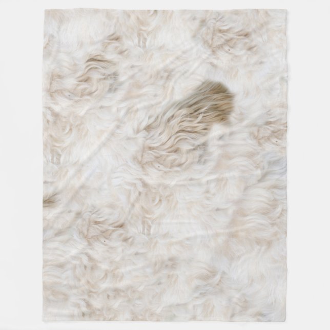 LOVELY SOFT CURLY DOG FUR FLEECE BLANKET (Front)