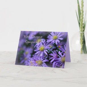 Lovely Soft Purple Aster Flowers Sympathy Card
