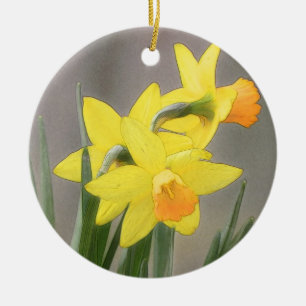 Lovely Spring Daffodils Ceramic Ornament