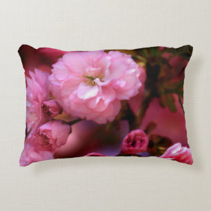 Lovely Spring Pink Cherry Blossoms Decorative Cushion