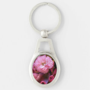 Lovely Spring Pink Cherry Blossoms Key Ring