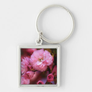 Lovely Spring Pink Cherry Blossoms Key Ring
