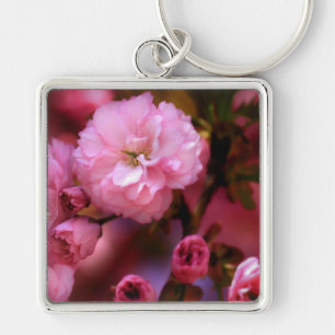 Lovely Spring Pink Cherry Blossoms Key Ring