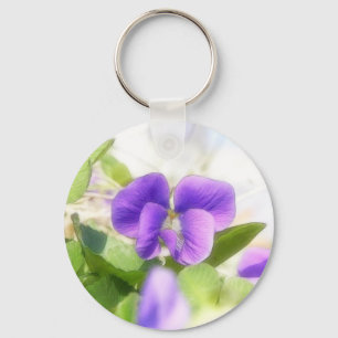 Lovely Spring Violet Key Ring