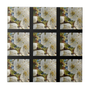 Lovely Springflower Grid Ceramic Tile