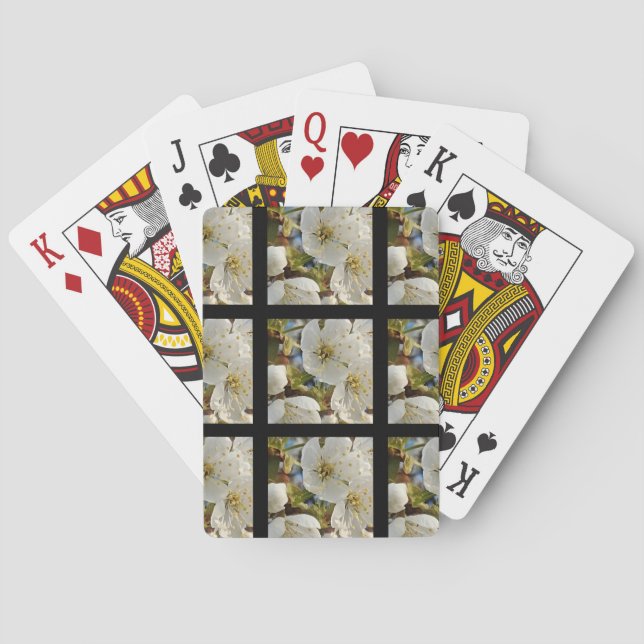 Lovely Springflower Grid Playing Cards (Back)