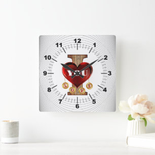 lovely square wall clock