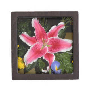 Lovely Stargazer Lily Keepsake Box