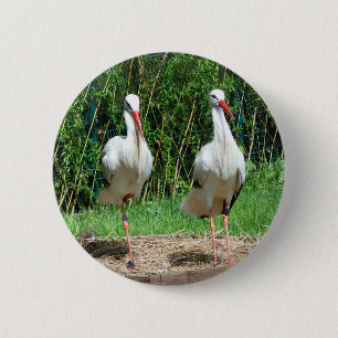 Lovely Stork 6 Cm Round Badge