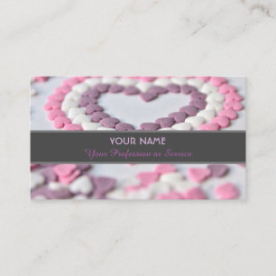 Lovely sugar hearts business card