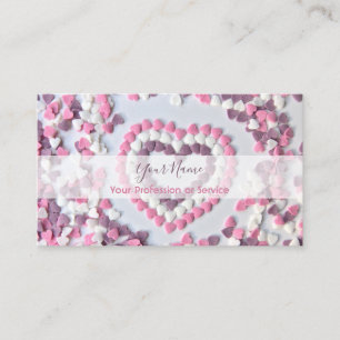 Lovely sugar hearts for pastry shops bakery business card