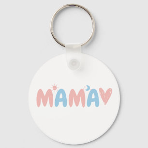 Lovely Sun&Moon MAMA Keychain