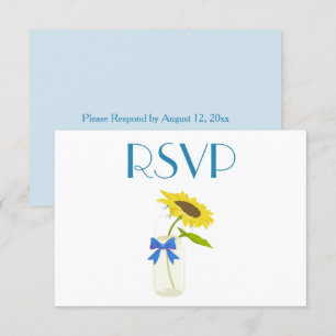 Lovely Sunflower RSVP Invitation