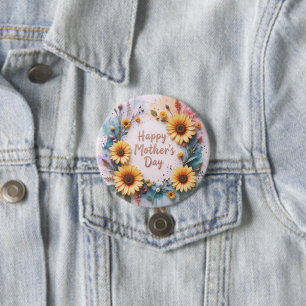 Lovely Sunflowers 3D Mother's Day 7.5 Cm Round Badge