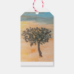 Lovely sunset tree gift tag