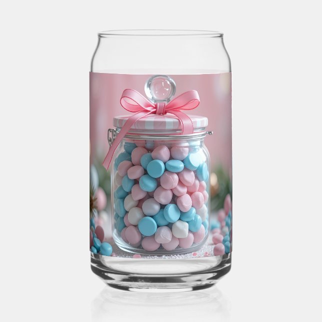 lovely sweet jar can glass (Front)