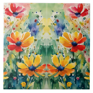 Lovely Sweety Flowers and Roses Ceramic Tile