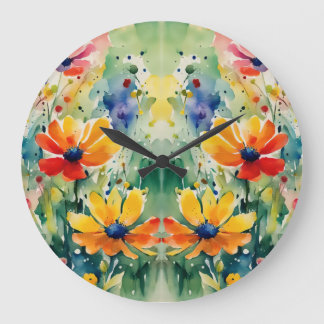 Lovely Sweety Flowers and Roses Large Clock