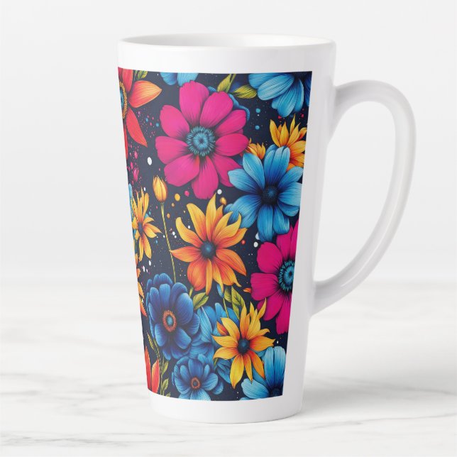 Lovely Sweety Flowers and Roses Latte Mug (Right)