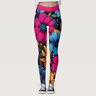 Lovely Sweety Flowers and Roses Leggings