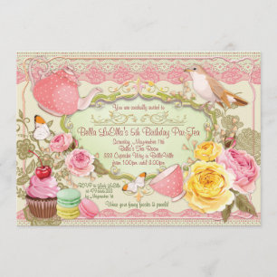 Lovely Tea Party Invitations