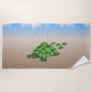 Lovely Terrapin Family Beach Towel