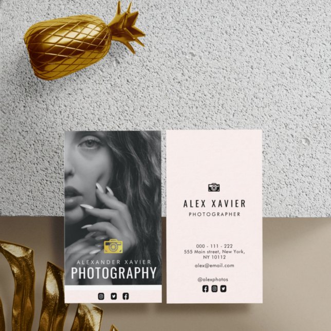 lovely text modern photographer Business Card (Creator Uploaded)