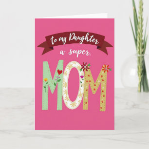 Lovely Textile Mum Mothers Card